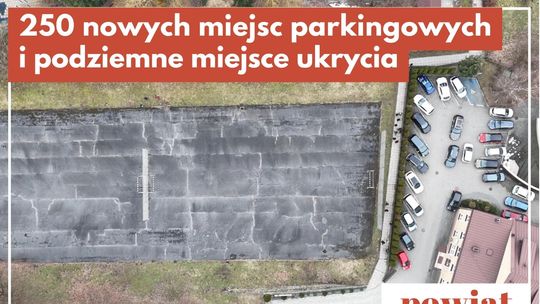 250 nowych miejsc parkingowych i podziemne miejsce ukrycia