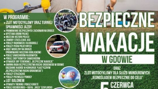 ,,Bezpieczne wakacje'' oraz ,,Jednośladem bezpiecznie do celu'' w Gdowie