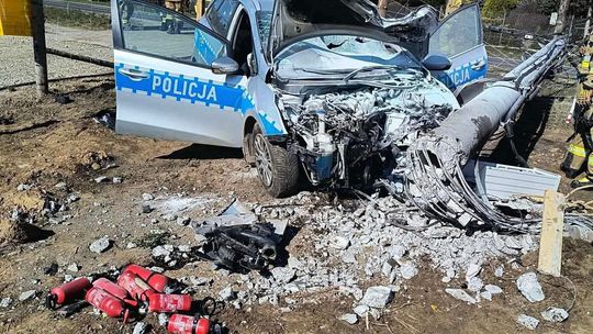 Dwóch policjantów w szpitalu po wypadku w Małopolsce