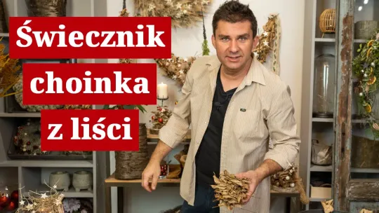 Ekologiczny świecznik na Boże Narodzenie.