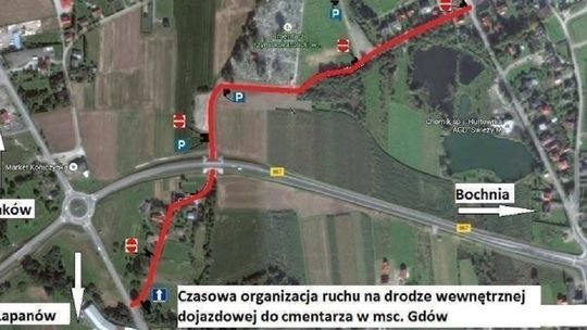 Gdów. Czasowa zmiana organizacji ruchu w okresie Wszystkich Świętych