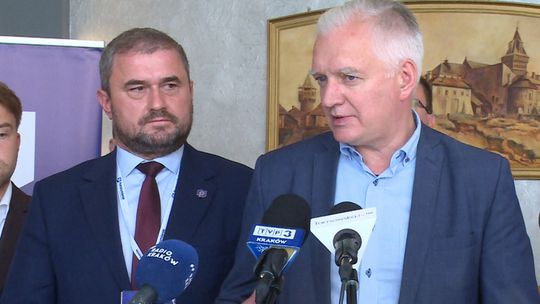 Jarosław Gowin na zjeździe okręgowym Porozumienia w Tarnowie. W trakcie spotkania wybrano nowe władze w regionie