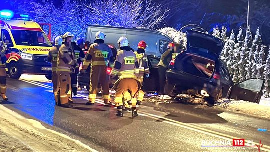 Jedna osoba w szpitalu po wypadku w powiecie bocheńskim