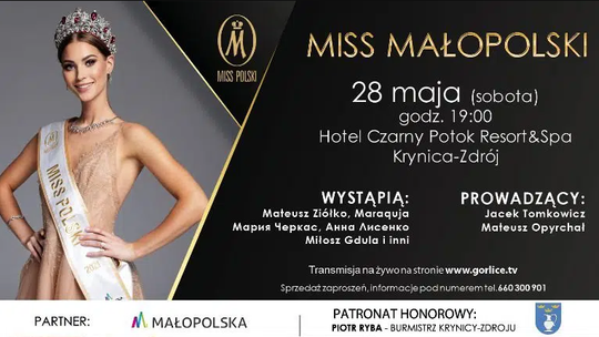 Na żywo: Miss Małopolski - Krynica Zdrój