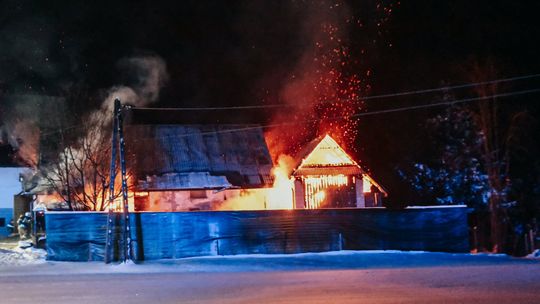 Pożar budynku gospodarczego w Kasinie Wielkiej