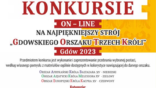 Przypominamy o konkursie ON-LINE na najpiękniejszy strój "Gdowskiego Orszaku Trzech Króli" Gdów 2023