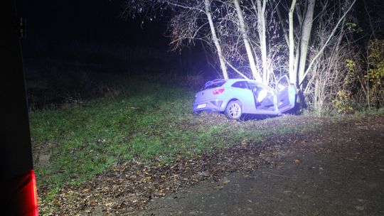 Samochód osobowy uderzył w drzewo. Cztery osoby w szpitalu!