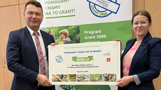 Szkoła Podstawowa nr 1 im. Tadeusza Kościuszki z Niepołomic wyróżniona w programie Grant 5000