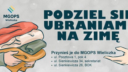 Wieliczka. Podziel się zimowymi ubraniami z potrzebującymi