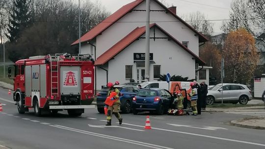 Wypadek na drodze wojewódzkiej w powiecie proszowickim Wypadek na drodze wojewódzkiej w powiecie proszowickim