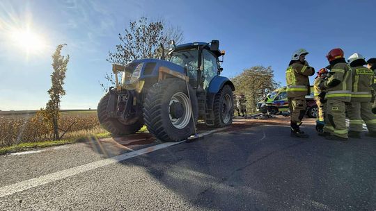 Wypadek samochodu osobowego i ciągnika na DK-94 pod Krakowem. Jedna osoba poszkodowana!