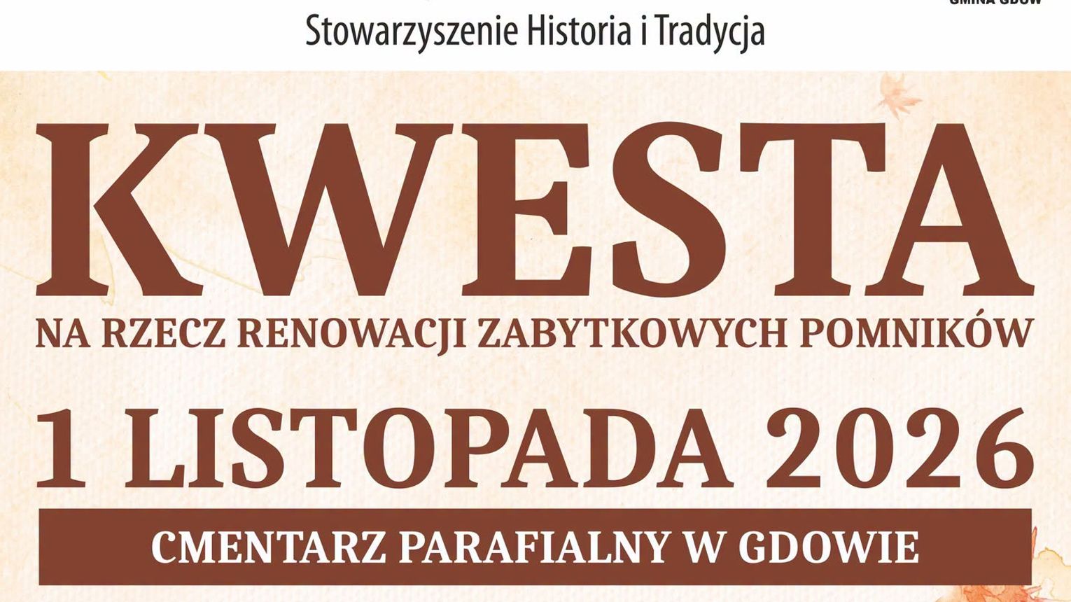 Będą ratować zabytkowe nagrobki w Gdowie. We Wszystkich Świętych odbędzie się kolejna kwesta na cmentarzu
