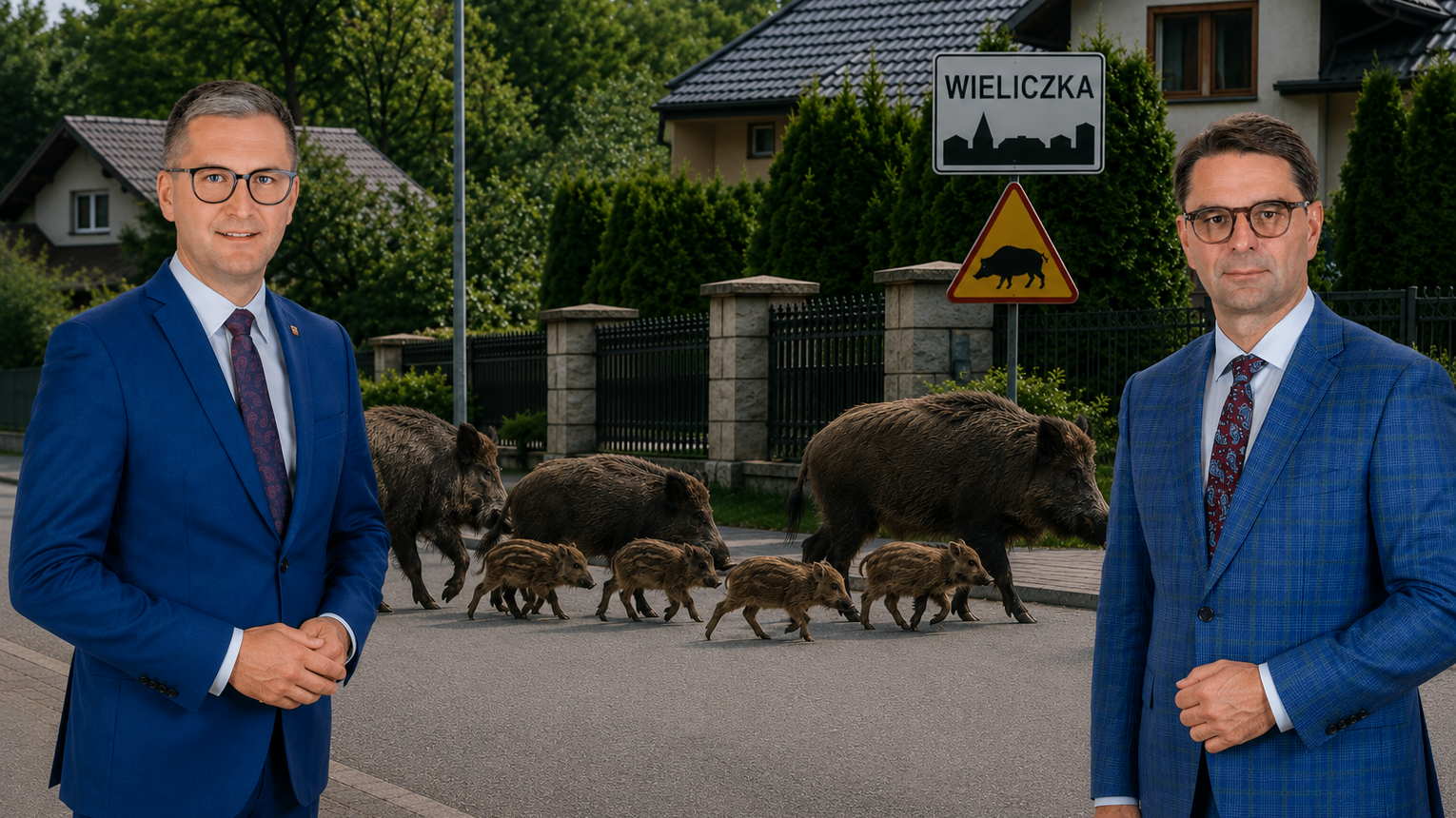 Dziki w Gminie Wieliczka. Spór o odpowiedzialność, odstrzał i bezpieczeństwo mieszkańców