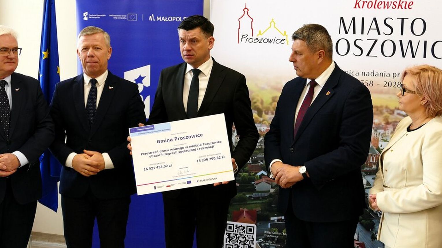 Gmina Proszowice z promesą na realizację projektu ''Przestrzeń czasu wolnego''