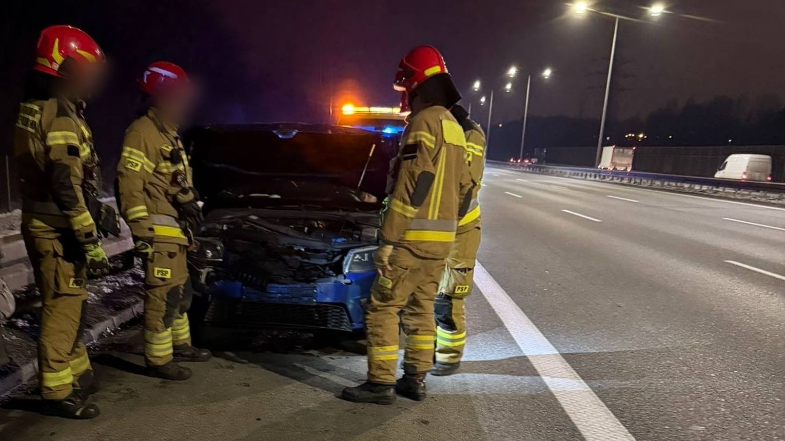 Kraków. Zderzenie dwóch samochodów na autostradzie A4