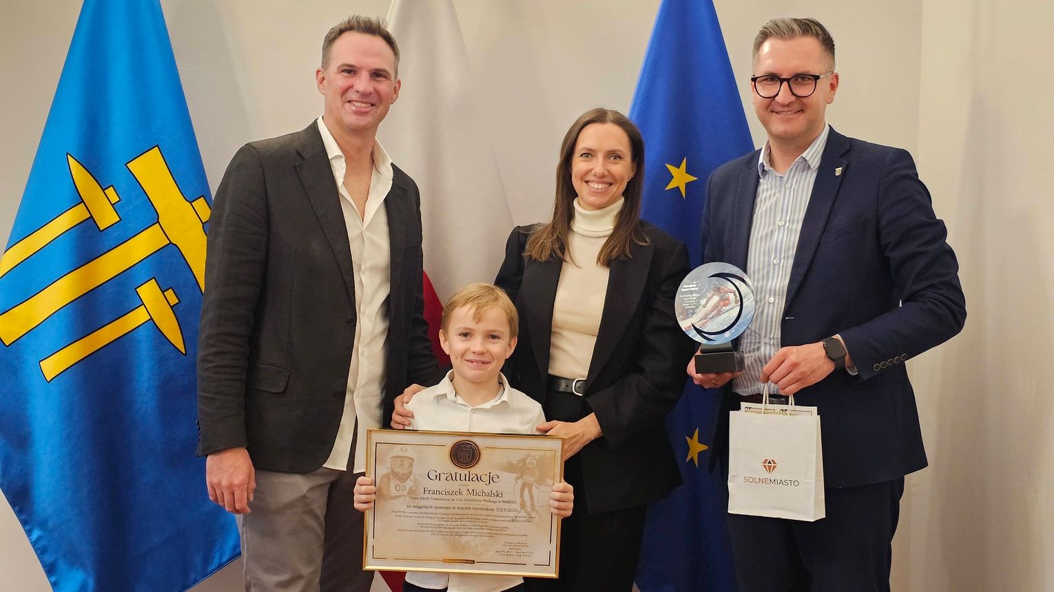 Młody mistrz z Wieliczki nagrodzony przez burmistrza. Wyjątkowe spotkanie w magistracie