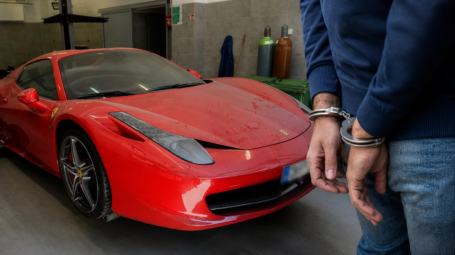 Policjanci zatrzymali jednego z głównych liderów mafii wnuczkowej. Zabezpieczono Ferrari warte ponad milion złotych