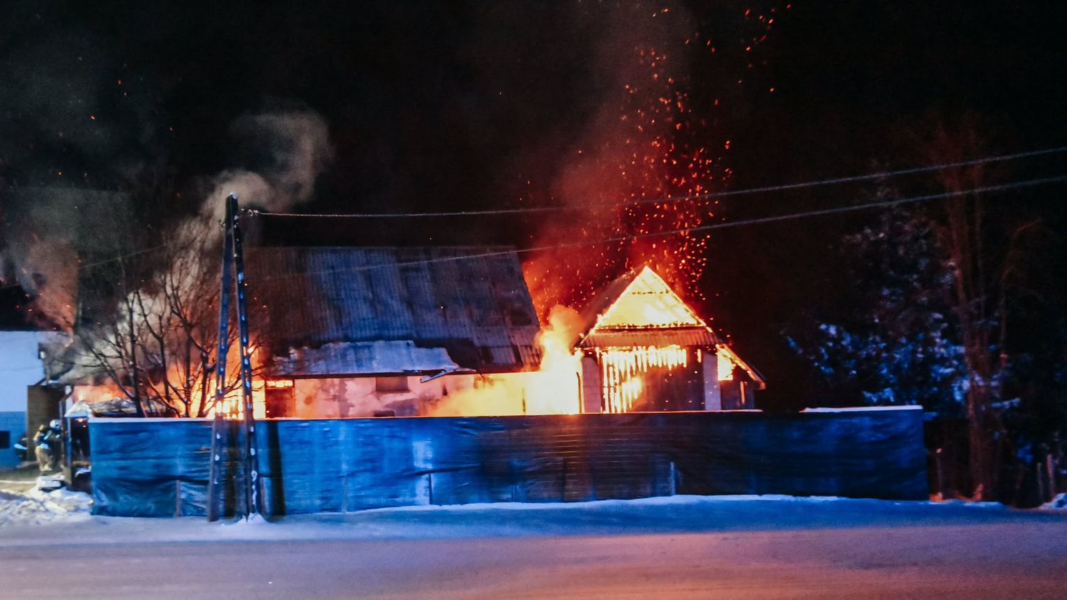 Pożar budynku gospodarczego w Kasinie Wielkiej