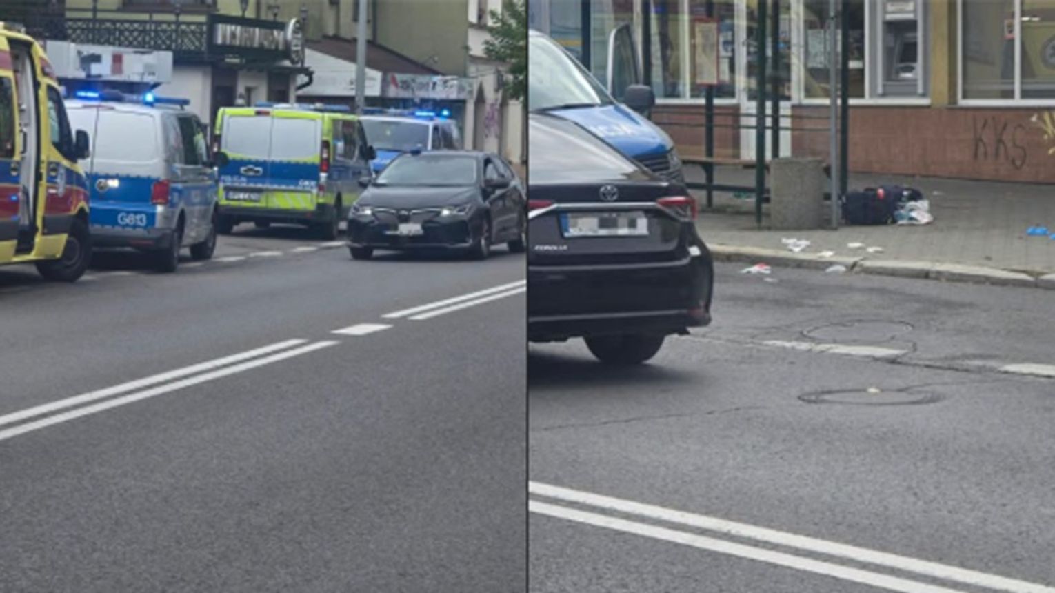 Strzały na ul. Lwowskiej w Nowym Sączu. 41-latek z nożami ruszył na policjantów, napastnik nie żyje!