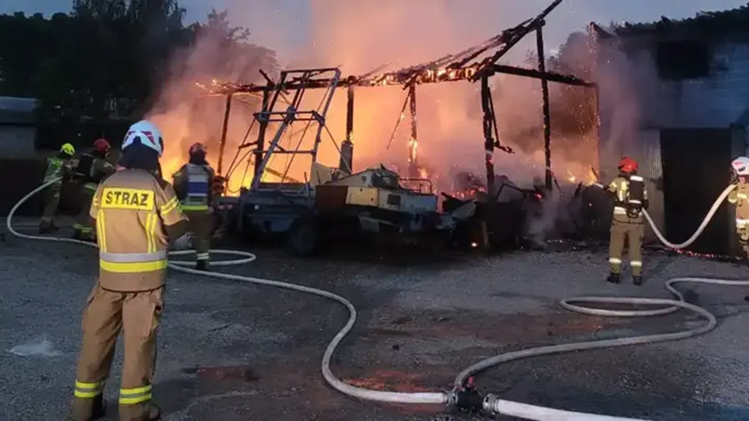 Tragiczny pożar pod Proszowicami. W zgliszczach znaleziono ciało mężczyzny