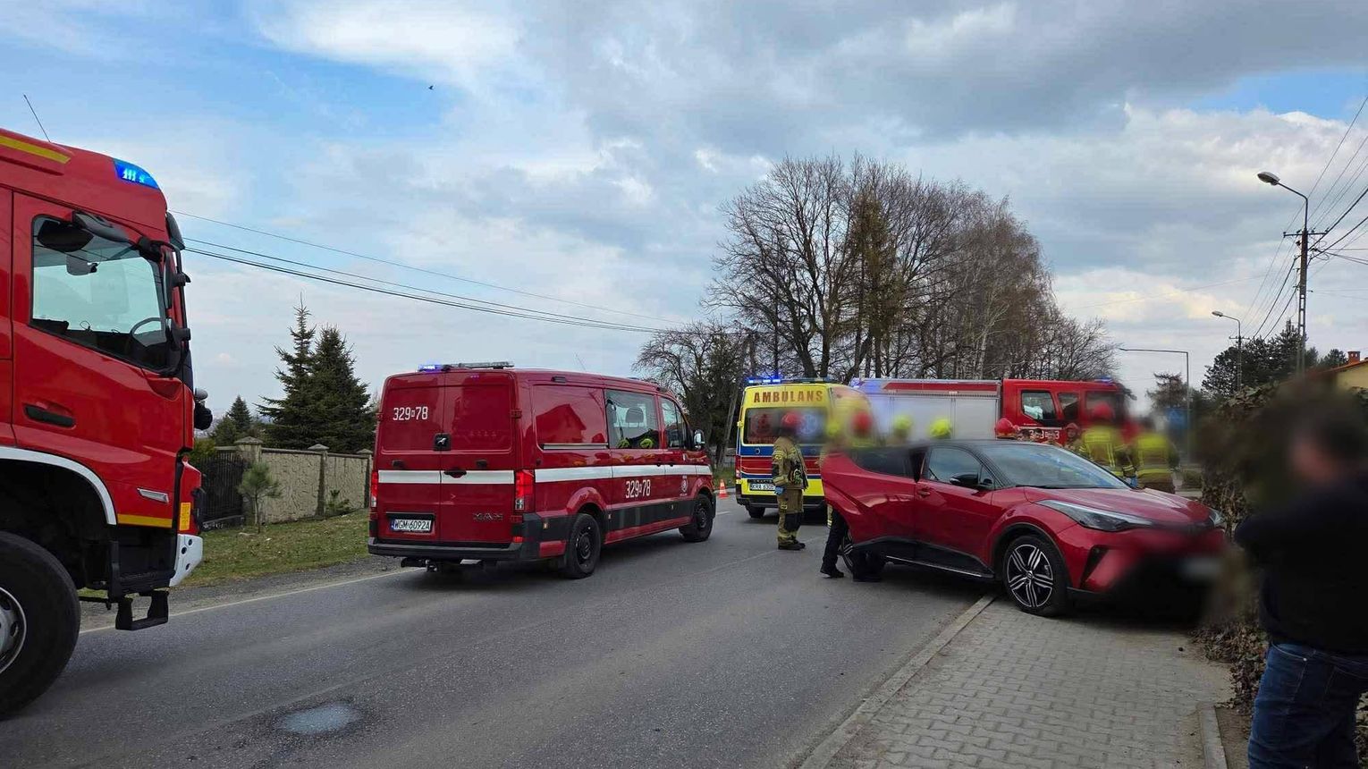 Tragiczny wypadek w Libertowie. 68-letni kierowca zmarł mimo reanimacji