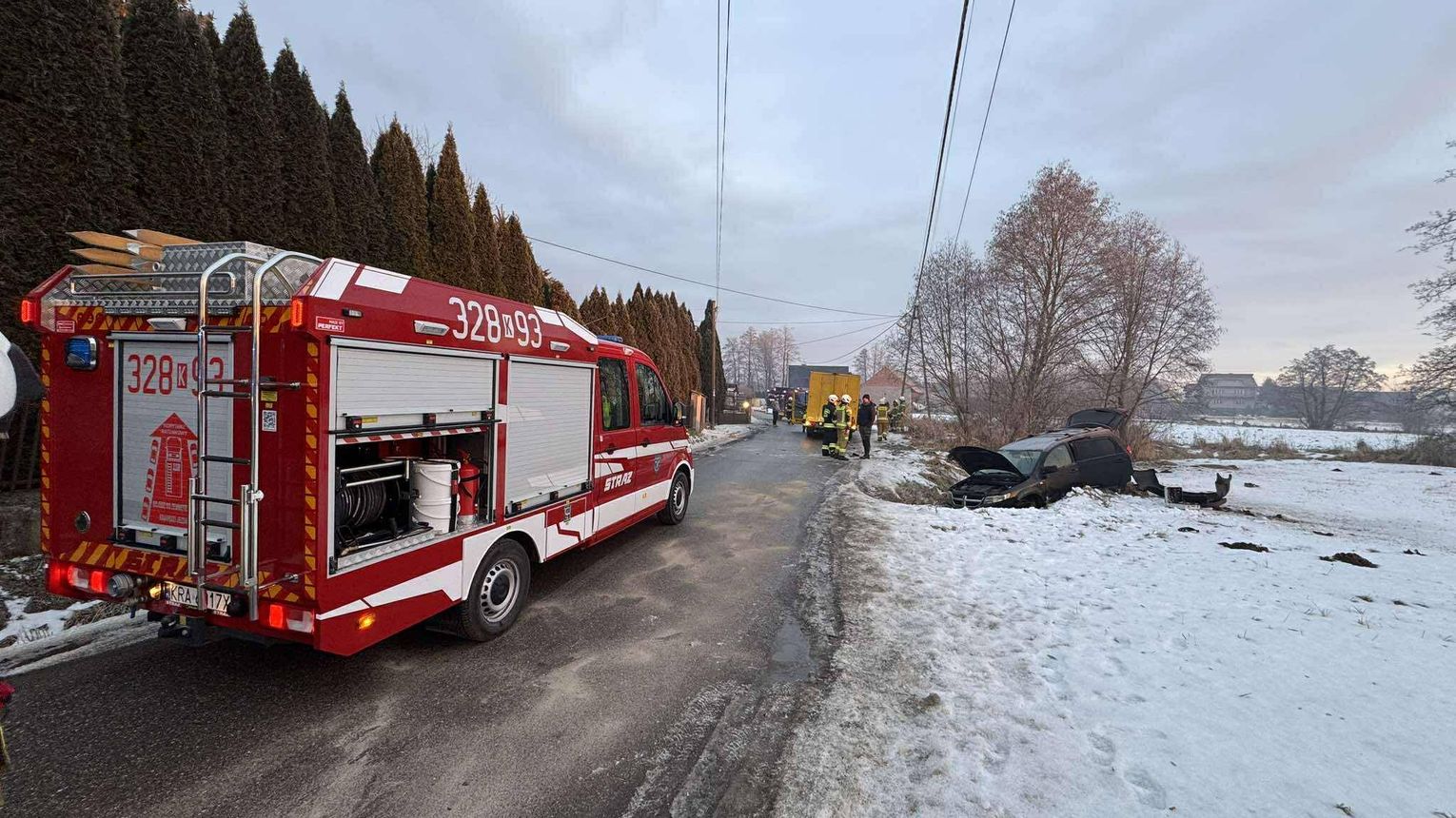 Wypadek w powiecie krakowskim. Jedna osoba została poszkodowana