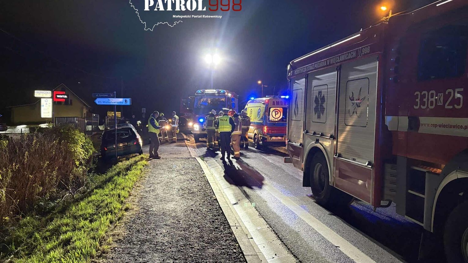 Zderzenie dwóch osobówek na ulicy Krakowskiej w Michałowicach