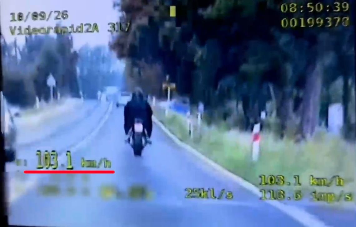 103 km/h przez teren zabudowany! Motocyklista wpadł w ręce grupy SPEED. Kara była dotkliwa