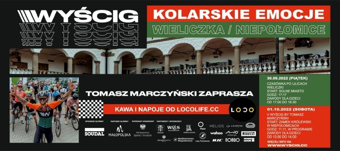 5. edycję wyścigu kolarskiego w Niepołomicach firmowanego przez Tomasza Marczyńskiego!