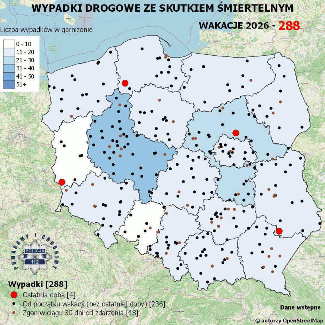 8. edycja projektu „Wypadki drogowe ze skutkiem śmiertelnym – Wakacje 2026”. ZOBACZ STATYSTYKI 8. edycja projektu „Wypadki drogowe ze skutkiem śmiertelnym – Wakacje 2026”. ZOBACZ STATYSTYKI
