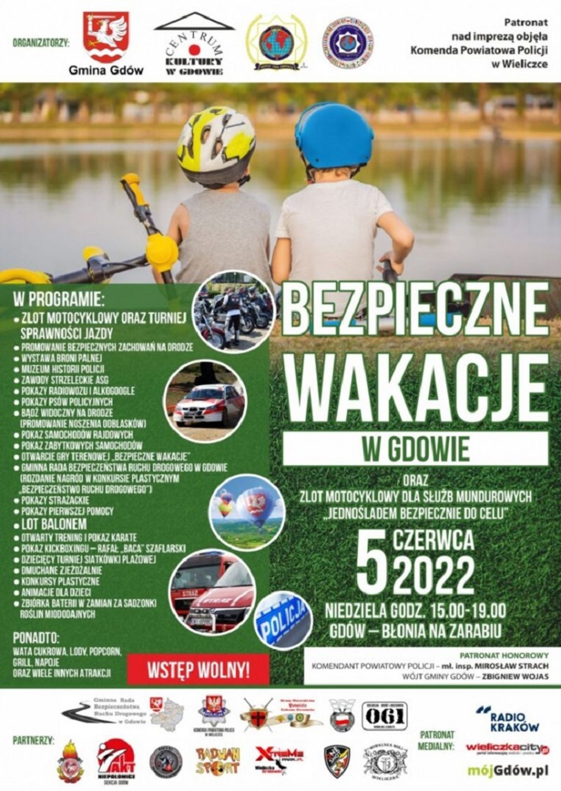 ,,Bezpieczne wakacje'' oraz ,,Jednośladem bezpiecznie do celu'' w Gdowie