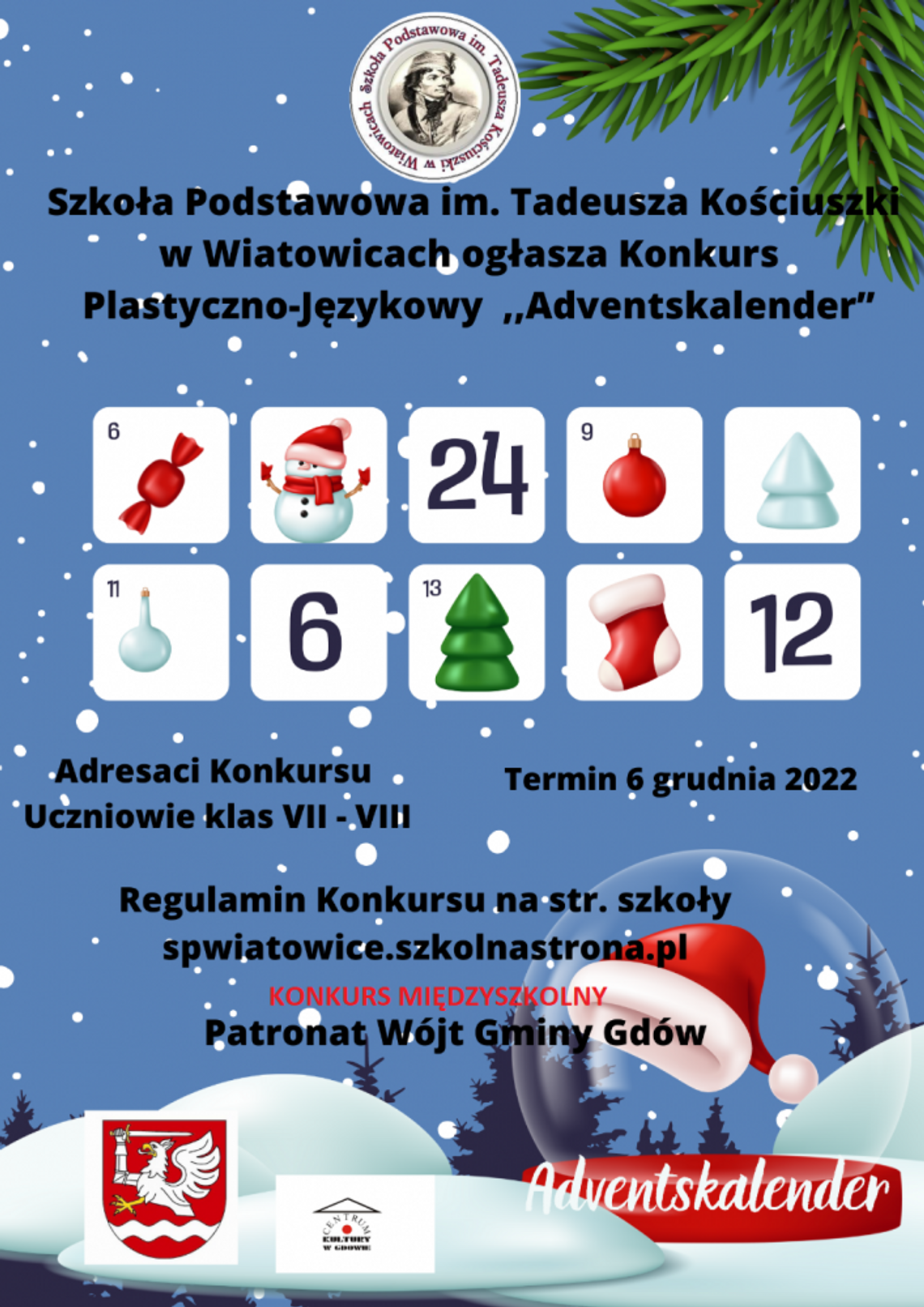 Gdów. Gminnym Konkursie Plastyczno-Językowym ,,Adventskalender”