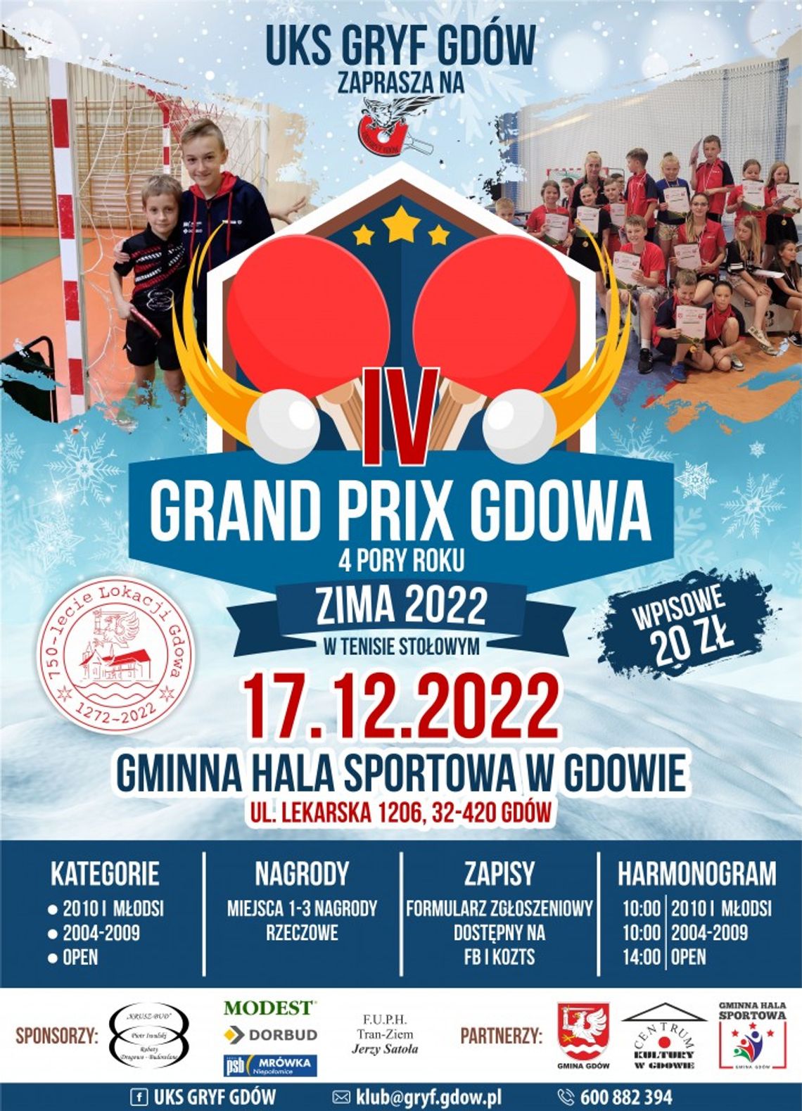 GRAND PRIX GDOWA w tenisie stołowym