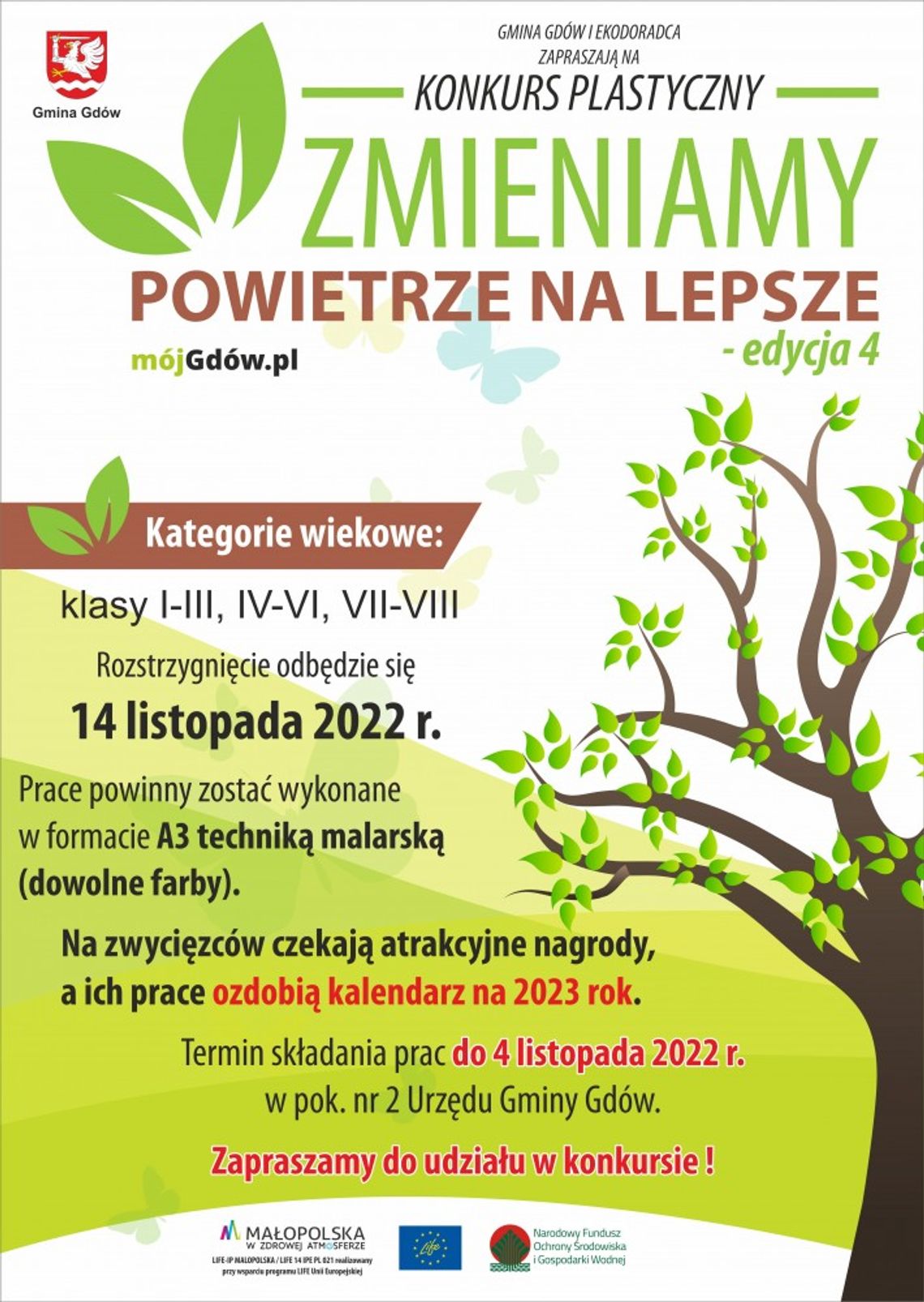 Gsów. Konkurs plastyczny pn. „Zmieniamy powietrze na lepsze”