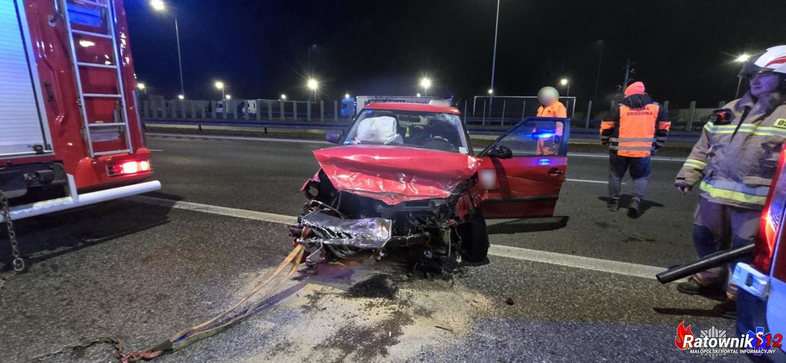 Jedna osoba poszkodowana w wypadku na autostradzie A4