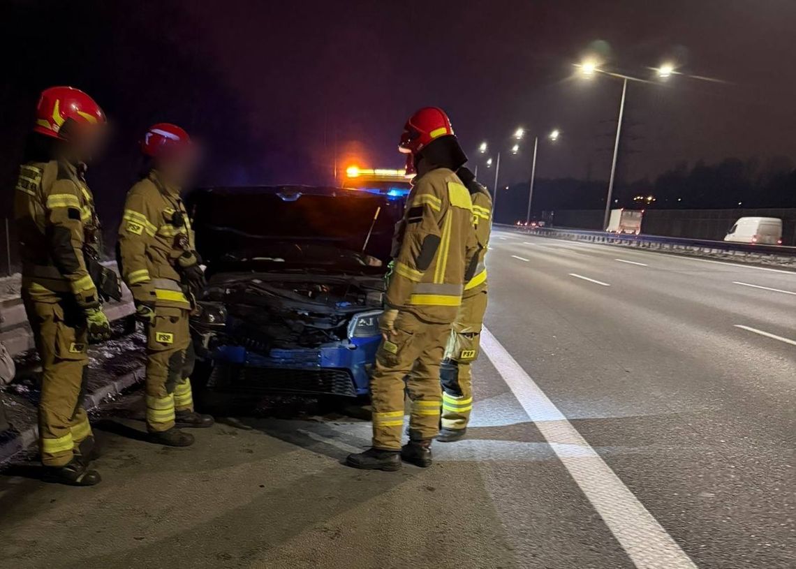 Kraków. Zderzenie dwóch samochodów na autostradzie A4