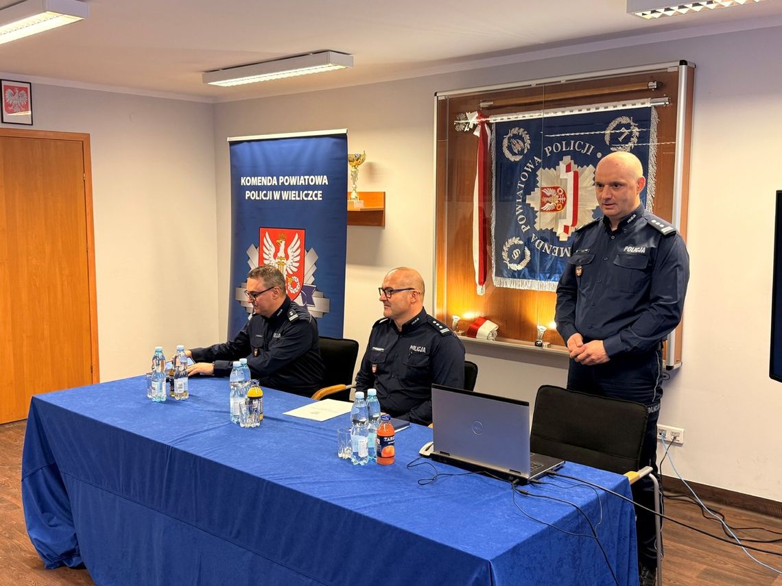 Narada roczna w Komendzie Powiatowej Policji w Wieliczce