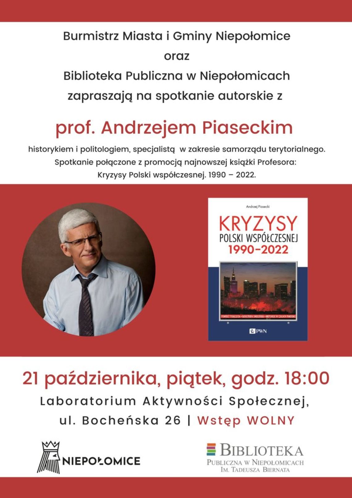 Niepołomice. Spotkanie autorskie z prof. Andrzejem Piaseckim