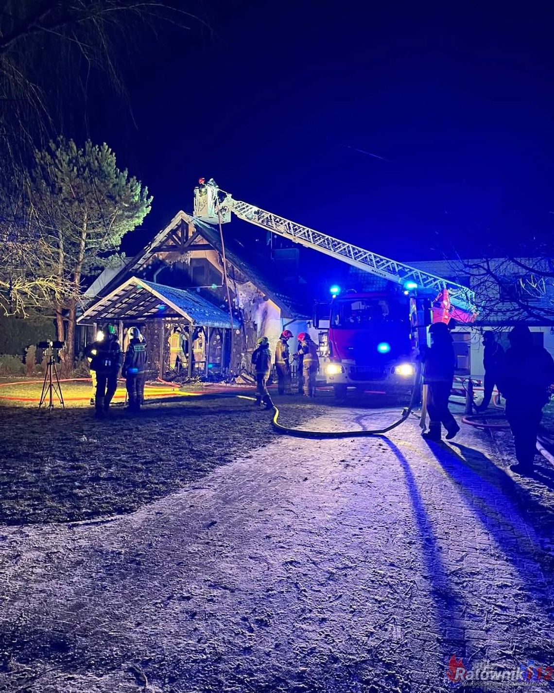 Pożar budynku mieszkalnego pod Krakowem