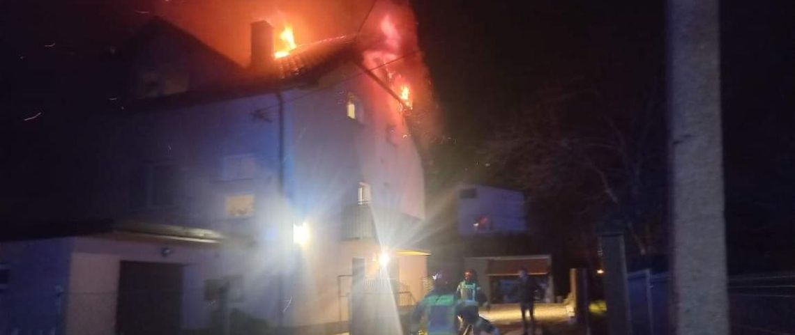 Pożar budynku mieszkalnego w miejscowości Wieliczka  