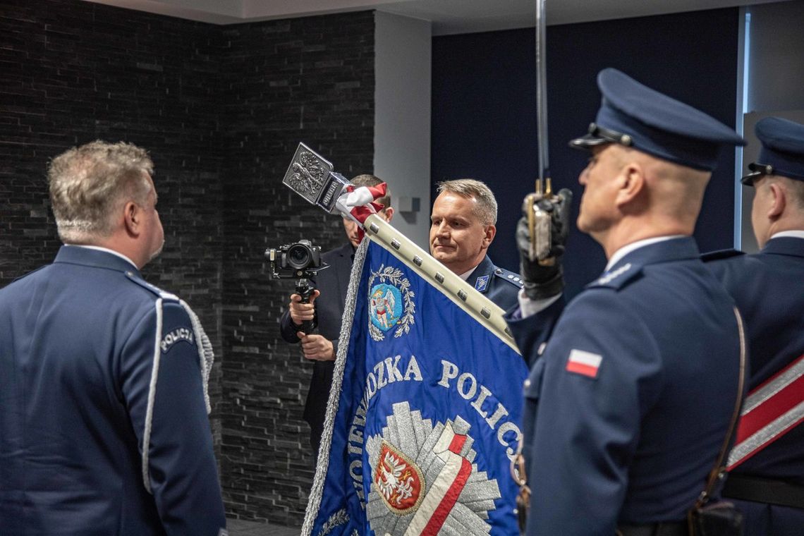 Pożegnanie insp. Piotra Morajki z małopolskim garnizonem Policji