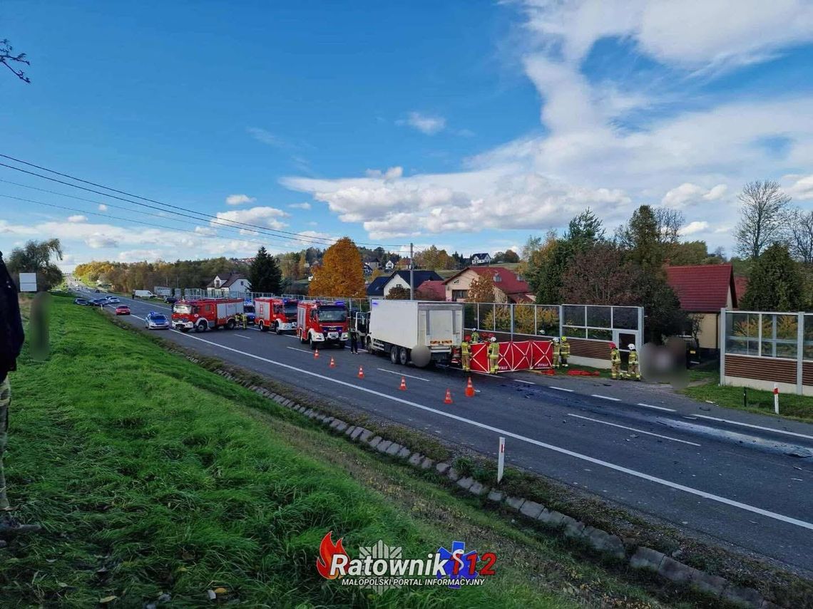 Śmiertelny wypadek pod Wieliczką. Droga krajowa 94 zablokowana Śmiertelny wypadek pod Wieliczką. Droga krajowa 94 zablokowana