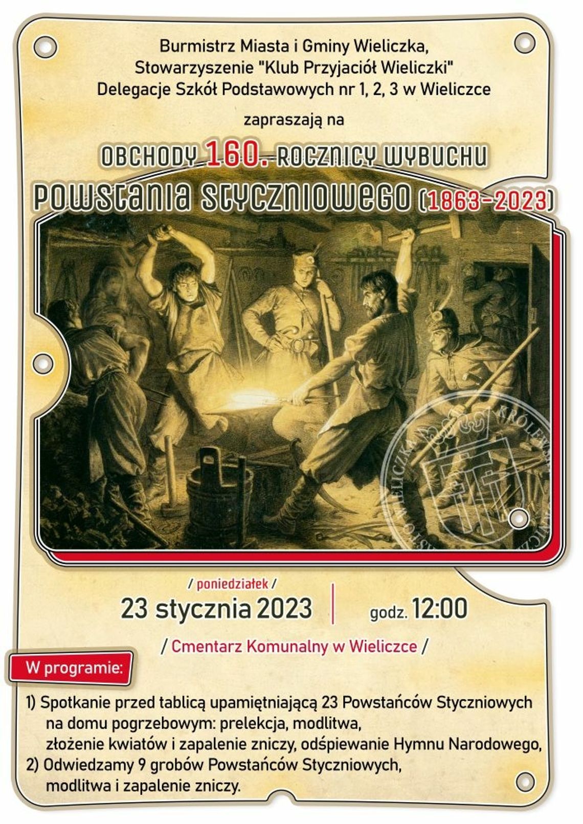 Wieliczka. Obchody 160. rocznicy wybuchu Powstania Styczniowego