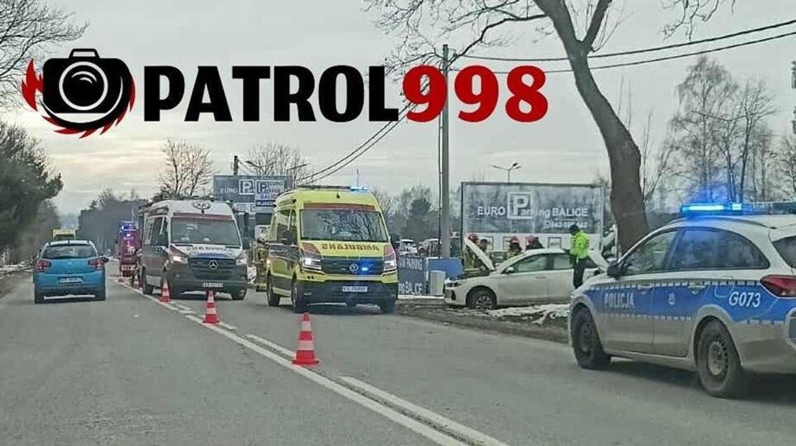 Wypadek w Cholerzynie pod Krakowem. Są osoby poszkodowane, lądował śmigłowiec LPR