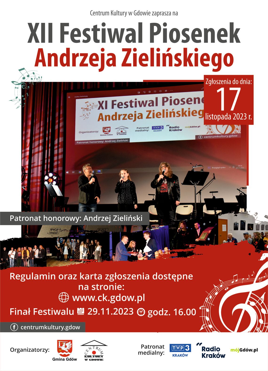 XII Festiwalu Piosenek Andrzeja Zielińskiego w Gdowie