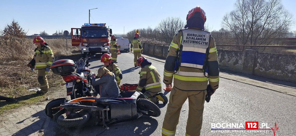 Zderzenie dwóch motocykli w Bochni