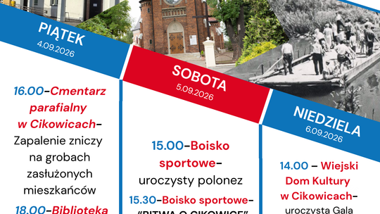 Cikowice świętują 670-lecie! Zapraszamy na wyjątkowy jubileusz