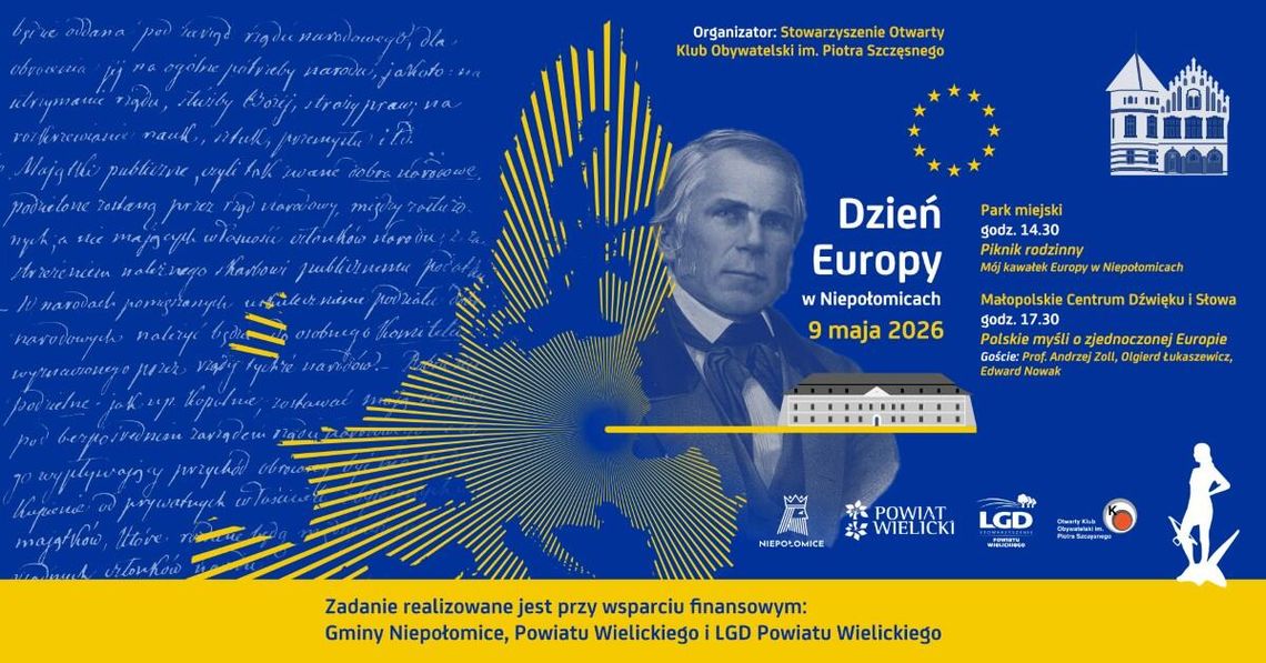 Dzień Europy w Niepołomicach – piknik i spotkanie 9 maja