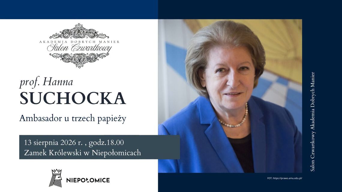 Hanna Suchocka gościem Salonu Czwartkowego w Niepołomicach. Spotkanie już 13 sierpnia Hanna Suchocka gościem Salonu Czwartkowego w Niepołomicach. Spotkanie już 13 sierpnia