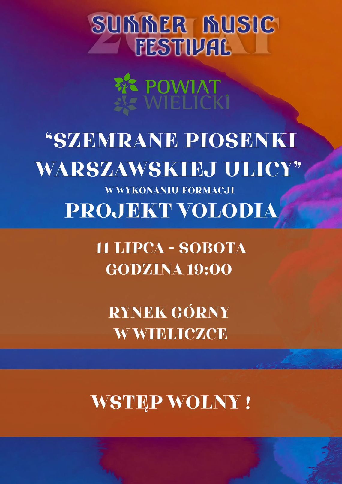 Letni wieczór z muzyką na wielickim Rynku!